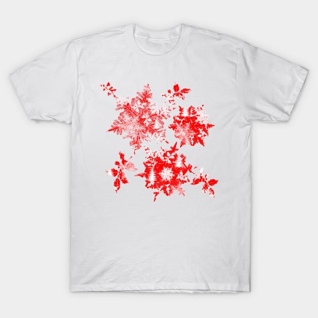 Snowflakes christmas trees and holly 2 T-Shirt by cesartorresart